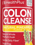 Health Plus Colon Cleanse Digestive Support | Natural Sweetener without Artificial Flavors | Daily Fiber for Toxin Elimination To Reduce Bloating | Pineapple Flavor | 9 Ounces, 36 Servings