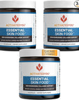 ACTIVATEDYOU Essential Skin Food - Plant Based Collagen Elastin Support Supplements for Women & Men - Supports Youthful Skin, Lysine & Dermaval for Collagen Production (3 Pack/90 Day Supply)