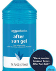 Amazon Basics After Sun Gel with Aloe Vera, Lidocaine and Menthol, 16 Fl Oz (Pack of 2) (Previously Solimo)