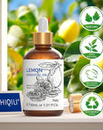 HIQILI Lemon Essential Oil, 100% Pure Undiluted for Cleaning, Skin, Diffuser - 1 Fl Oz/30ML