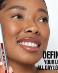 Cilrofelr Peel Off Lip Liner Stain, Long Wear Tattoo Lip Liner with Tweezer, Peel Off Lip Stain with Matte Finish, Long Lasting, Waterproof, Transfer-proof, Highly Pigmented Color (Cocoa)