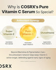 COSRX Advanced Pure Vitamin C 23% Serum with Vitamin E & Glutathione (Renewal), Korean Vitamin C Serum for Fine Lines, Uneven Skin Tone & Dull Skin, 0.67oz, Korean Skin Care, Stocking stuffers