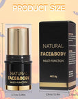 Matte White Face Body Paint Stick, Colored Professional Full-Coverage Oil-Based Cream Face Body Painting Stick, Eye Black Sticks for Halloween Cosplay Christmas Party, Foundation Makeup for Adults-01