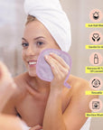 HOMEXCEL Makeup Remover Cloth 12 Count (Pack of 1), Reusable Makeup Remover Pads, Washable Ultra Soft Facial Cleansing Cloths For All Skin Types, 5 X 5 In, Purple