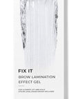 WUNDERBROW Fix It Clear Eyebrow Gel, Long Lasting Lamination Effect, Includes Dual Ended Brush, Vegan & Cruelty Free