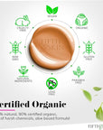 Fifth & Skin: Better’n Ur Skin Liquid Foundation (SANDY BEIGE) - Natural, Organic, Vegan, Cruelty-Free - Gluten-Free Beauty with Buildable Coverage and Palm-Free Luxury - 1 oz