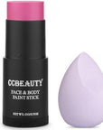 CCbeauty Pink Face Paint Stick,Face Painting Kit,Non Toxic SFX Makeup For Butterfly Halloween Costume Cosplay,Professional FX Body Paint For Adults,Full Coverage Painting Foundation With Makeup Sponge