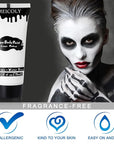 MEICOLY White Cream Face Body Paint,2.37Oz Large Tube Clown White Makeup,Water Based Full Body Paint for Adults and Kids,Halloween SFX Skull Joker Zombie Vampire Skeleton Goth Cosplay Mime Makeup