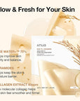 ANUA Rice 70 Glow Collagen Mask, Overnight Face Mask for Glass Skin, Ceramide, Collagen Facial Mask, Skin Moisture Barrier, Tightening Care, Natural Color, Korean Skin Care (38g, 4ea)