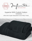Infinitee xclusives black hand towels