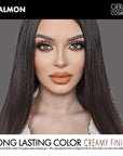Gerard Cosmetics Color Your Smile Lip Gloss Salmon, Super Pigmented Peach Lip Gloss with LED Light and Mirror, Shiny Finish, Hydrating Liquid Peach Lipstick, Cruelty Free and Made in USA