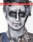 MEICOLY Light Grey Cream Face Body Paint,2.37Oz Large Tube Face Paint Zombie Makeup for Adults and Kids,Professional Face Painting for Halloween SFX Grayscale Homestuck Cosplay Makeup