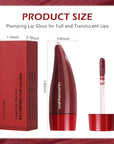 Juicy Lip Plumping Gloss, Orange Tinted Lip Gloss Lip Plumper, Hydrating Moisturizing Lip Tint Stain,Highly Pigmented Shine Glossy Lip Oil, Long-Lasting Lip Gloss For Women Girls Dry Lip Care-02#