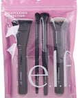 e.l.f. Complexion Perfection Brush Kit, 4-Piece Makeup Brush Set, Brushes For Foundations & Concealers, Vegan & Cruelty-Free