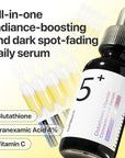 numbuzin No.5 Serum | Glutathione Vitamin Concentrated Serum 30ml Travel Set (+1ml*10ea) | Glutathione, Vitamin C, Tranexamic Acid | Hyperpigmentation, Acne Scars, Korean Skincare | 1.31 fl. oz.