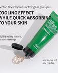 BENTON Aloe Propolis Soothing Gel 3.38 fl oz | Aloe Vera Gel for Sunburn Relief | Aloe Vera Gel for Travel Size | Aloe Vera Gel Moisturizer for Face | Aloe Gel for Face After Sun | Organic Aloe Vera