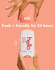Hello Peach Aluminum Free Deodorant for Women + Men, Natural Fragrance, Dermatologically tested, Baking Soda Free, Parabens Free, Dye Free, 24 Hour Odor Protection, (Pack of 2)