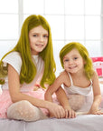 MSDADA New Hair Chalk Comb Temporary Hair Color Dye for Girls Kids with Light Color Hair, Washable Hair Chalk for Girls Age 4 5 6 7 8 9 10 Birthday Cosplay DIY, Christmas, New Year(Yellow)