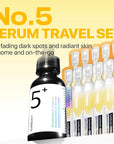 numbuzin No.5 Serum | Glutathione Vitamin Concentrated Serum 30ml Travel Set (+1ml*10ea) | Glutathione, Vitamin C, Tranexamic Acid | Hyperpigmentation, Acne Scars, Korean Skincare | 1.31 fl. oz.