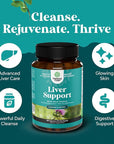 Liver Cleanse Detox & Repair Formula - Herbal Liver Support Supplement with Milk Thistle Turmeric Dandelion Root & Artichoke Extract for Liver Health - Silymarin Milk Thistle Liver Detox Capsules 180