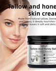 Beef Tallow for Face Skin, Tallow and Honey Balm for Skin Honey Butter Faces & Body Cream For Skins Firming & Hydrating Balm Care Tallows Face Moisturizer Cream, 2.12 Oz, 1PC
