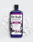Dr Teal's Foaming Bath with Pure Epsom Salt, Black Elderberry with Vitamin D, 34 fl oz (Pack of 4)