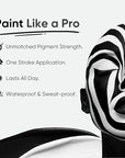 Blue Squid PRO Black and White Face Paint Stick - Waterproof Body Paint For Adults & Kids Eye Black Baseball, Eyeblack Softball -Hypoallergenic Twist-Up Non-Toxic Makeup Stick - Cosplay, Sports & SFX