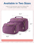 BAGSMART Travel Toiletry Bag, Large Wide-open Travel Bag for Toiletries, Makeup Cosmetic Travel Bag with Handle