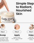 Cattle Creek Whipped Beef Tallow for Skin & Face – Deeply Moisturizing Tallow Balm – Organic Grass-Fed Skincare – Nourishes Dry, Sensitive Skin– Non-Comedogenic, Fast-Absorbing (4oz, Vanilla)