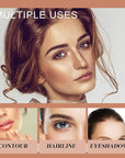 MEICOLY Contour Palette,Shimmer Highly Pigmented Face Powder,Silky Smooth Nude Brown