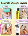 b.tan Self Tanner Bronzing Mist | Fast, 1 Hour Express Sunless Tanning Spray, No Fake Tan Smell, Dark Bronzing Glow, Face & Body, No Added Nasties, Vegan & Cruelty Free, 7 Fl Oz