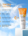 NICEFACE Tinted Sunscreen for Face with SPF 40 - UV Protection - Moisturizer & Lightweight Facial Sunscreen with Vitamin C and Vitamin E, for All Skin Type (40ml), Bronze