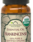 US Organic 100% Pure Frankincense (Boswellia Carteri) Essential Oil - Sourced from The Horn of Africa, USDA Certified Organic, Use Topically or in Diffuser, Perfect for Yoga or Meditation (10 ml)