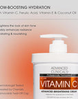 Advanced Clinicals Vitamin C Brightening Cream + Manuka Honey Body Lotion & Face Moisturizer 2pc Skincare Set For Women & Men | Body Butter Creams Help Reduce Appearance Of Dark Spots & Dry Skin, 2pc