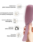 Tangle Teezer Plant-Based Ultimate Detangler Brush, Dry & Wet Hair Brush, Eliminates Knots & Reduces Breakage for All Hair Types, Earthy Purple