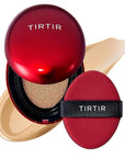 TIRTIR Mask Fit Red Cushion Foundation | Full coverage, Weightless, Skin fit, Satin Glow Finish, Korean Makeup BB Foundation, beauty, Tattoo cover up, Buildable (#28N Oat, 0.63 Fl Oz)