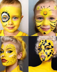 BOBISUKA Yellow Face Paint Stick, Full Coverage Face Painting for Adults Children – Sweatproof Waterproof Body Paint for Halloween Cosplay SFX – Ideal for Tiger, Sun, Clown, Lightning Designs