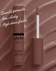 NYX PROFESSIONAL MAKEUP Butter Gloss, Non-Sticky Lip Gloss - Ginger Snap (Chocolate Brown)