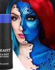 CCbeauty Royal Blue Face Paint Stick, Face Painting Kit, Full Coverage SFX Makeup Foundation, Professional Non-Toxic Body Paint for Halloween Costume Cosplay Party, Avatar, Mystique, Smurf Makeup