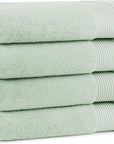 Arkwright Bath Towels Set of 4 - Super Soft 100% Cotton, 600 GSM Quick Dry & Absorbent, Luxury Bathroom Essentials for Hotels, Spa, Hosts, and Vacation Rentals, Eucalyptus Green