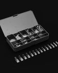 Aprés Gel-X® Sculpted Almond Extra Long Box of Nail Tips | 280 Gel-X Tips, Soft Tips, 14 Sizes 00-9 | Half-sizes Included