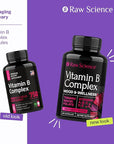 Vitamin B Complex Capsules - B Vitamins: B1 B2 B3 B5 B6 B7 B9 B12, Biotin, Folic Acid, Vitamin C for Energy & Immune Support Supplement, Super B-Complex for Women & Men's Nervous System, 60 Capsules