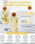 HIQILI 16 Fl Oz Jasmine Essential Oil, 100% Pure Natural for Diffuser, Hair, Skin, Perfume Making - 500ML