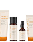 InstaNatural Vitamin C Four Step Skin Care Set, Skincare Routine, Brightens, Hydrates, Prevents Signs of Aging, Face Wash, Toner, Serum and Moisturizer, with Botanical Extracts
