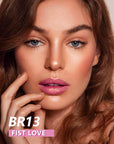 MAKI YIKA Pink Lipstick for Women Metallic Lipsticks Glitter Long Lasting Lipstick No Smudge No Transfer Liquid Lip Gloss (BR013 First Love)
