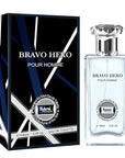 Hybrid & Company Bravo Hero Pour Homme Eau De Toilette Natural Spray Vaporisateur,3.4FL.OZ