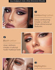 3 Colors Liquid Contour Beauty Wand, Highlighter and Blend. (1#/2#/6#)