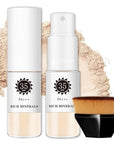 AWCCXMYM Sunscreen Powder Setting Powder SPF 35 Mineral Full Coverage Scalp Sunscreen Setting Spray Powder Makeup for Hair Face Body Flawless Skin, Vegan & Cruelty Free #Translucent