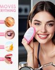 SINLAND Reusable Makeup Remover Pads For Face,Eye,Lips Microfiber Gentle Facial Cleansing Cloths for All Skin Types Friendly for Makeup Remover With Laundry Bag 5.1inchx3.93inch White Pack of 6
