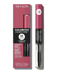 Revlon Liquid Lipstick with Clear Lip Gloss, ColorStay Overtime Lipcolor, Dual Ended with Vitamin E, 005 Infinite Raspberry, 0.07 Fl Oz
